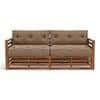 Raymond Wooden Sofa - Teak Finish (Safari Brown) (Finish : teak; Custom Set - Sofas : 0003; Standard Set - Sofas : none; Sofa Material : fabric; Sofa Size : regular; Sofa Type : regular; Colour : safari brown)