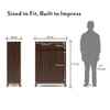 Webster 15 Pair Shoe Rack in Walnut Finish