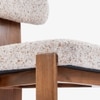 Akar Solid Wood Dining Chair in Beige Colour