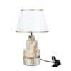 White and Golden Artisanal Table Lamp