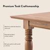 Tuscany 6 Seater Dining Table In Latin American Teak Finish