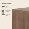 Alex 18 Pair Shoe Rack in Classic Walnut Finish