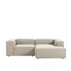 Elegantedge Wood Left Aligned 2-Seater With Upholstery Non Storage Sofa In White Colour