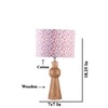 Devansh Multicolor Cotton Table Lamp With  Wood Natural Base (7X18.25 Inches)-16
