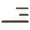 Ruki Set Of 3 - Small, Medium And Large Wall Shelves In Toasted Walnut Finish