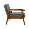 Armari Boucle Fabric Arm Chair in Grey Colour