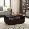 Zephyr Rectangular Solid Wood Coffee Table In Mahogany Finish