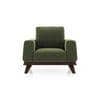 Granada Essential 1 Seater Fabric Sofa In Moss Green