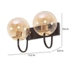 Eliante Modern Wall Lights Mild Steel, Glass & Glass Material Brown,Gold & Champaign Finish