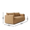 Cozychic Wood 3 Seater With Upholstery Non Storage Sofa In Yellow Colour