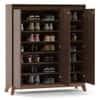 Webster 32 Pair Shoe Rack in Walnut Finish