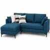 Casella 2 Seater Sectional Sofa with Left Chaise Lounge Navy