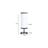 white & black cotton table lamp with Steel Base -46