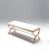 Golden Haven Metal Bench in Pink Finish