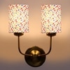 Devansh Metal Electric Wall Light in Gold Colour with Multi Shade Count of 2 Lights