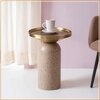 Modern Aluminium Side Table in Gold Colour