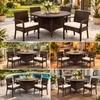 Carry Bird Wicker Patio Furniture Chair-Din Dining Chairs In Grey Colour