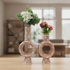 Rustic Speckled Ring Vases