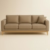 Airy 3 Seater Sofa In Leatherette Beige Color