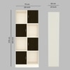 8 Shelves Semi Open Multipurpose Matrix Kitchen Cabinet In Chiyoda Wange & Highland Pine Finish