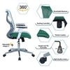 Wiwngas Mid Back Ergonomic Chair in Dark Green Colour