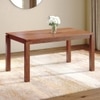 Atlas Solid Wood 6 Seater Compact Storage Dining Table In Honey Finish