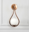 Birds Single Light Wall Fitting In Antique Brass Finish With Opal Frosted White Glass