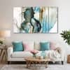 The Castle Decor Modern Marble Finish Wall Art Set of 5 27x48 Inch