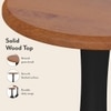 Calla Solid Wood Side Tables Set of 2 in Dual Tone Amber Walnut and Black Finish