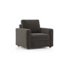 Apollo Compact Sofa Set (Colour : Smoke Grey, Cushion : Soft, Back Type : Regular, Seater : 3+1+1)