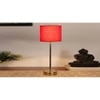 Red cotton with Metal Gold Table Lamp