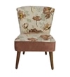 Rowan Accent Chair in Brown Floral Pattern