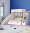 Sleep N SlideBunk Bed 6X5 Drawers On Wheels In White Colour