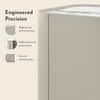 Dorian Engineered Wood Sideboard With Ceramic Top In Taupe High Gloss Finish