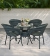 Ballarat  Wicker Table And Chair Set In  Grey Dual Tone Finish