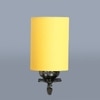 Devansh Metal Electric Wall Light in Antique Gold Colour with Yellow Shade Count of 1 Light