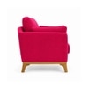Lorentz Boucle Fabric Lounge Chair in Red Colour