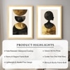 Boho Face Set of 2 Framed Posters Wall Art Decor 45x60 cm
