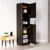Hexa Red Wooden 2 Door Wardrobe with Hanging Space in Flower Wenge Colour