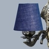 Devansh Metal Electric Wall Light in Antique Gold Colour with Blue Shade Count of 1 Light