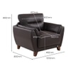 Johanna 1 Seater Leatherette Sole in Choco Brown Colour