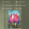 Abstract Folk Lotus Koi Fish Canvas Wall Art 22 x 34 Inch