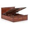 Fidora Solid Wood King Size Hydraulic Storage Bed In Honey Finish