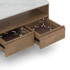 Tavo Solid Wood and Banswara TV Unit In Golden ash Finish