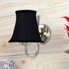 Devansh Steel Wall Mounted Lamp With Black Cotton Shade