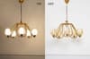 Lorena 5 Light Brass Finish Modern Chandelier
