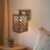 Oblique Brown Solid Wood Wall Lights