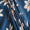 Dark Blue Floral 210 TC Mix Cotton Flat Single Bed Size Bedsheet With 2 Pillow Cover From Threads
