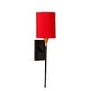 Devansh Metal Electric Wall Light in Black Colour with Red Shade Count of 1 Light