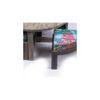 Nashville Sheesham Wood 4 Seater Coffee Table Set In Antique Grey Finish Floral Print Green Kantha Cushion